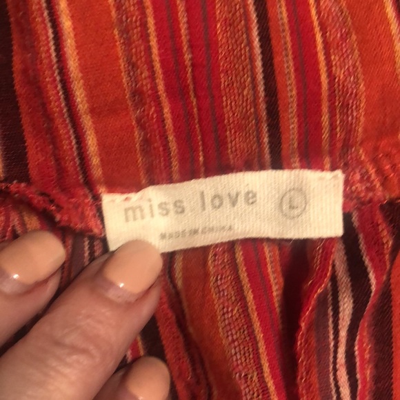 Double V striped cotton tank top. - Picture 4 of 5